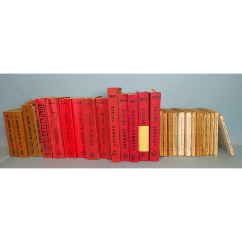 A quantity of horse racing form books: Sporting Chronicle Horses in ...