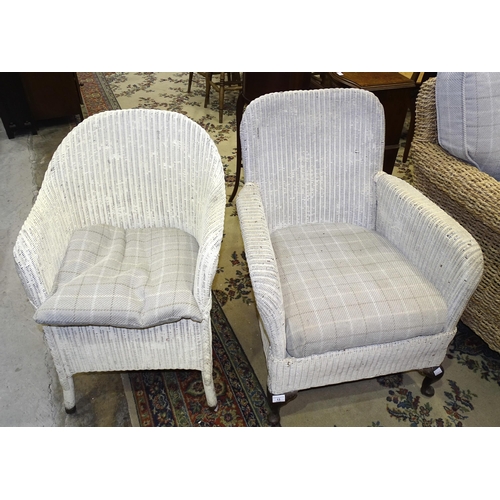 13 - Two Lloyd Loom chairs, (2).