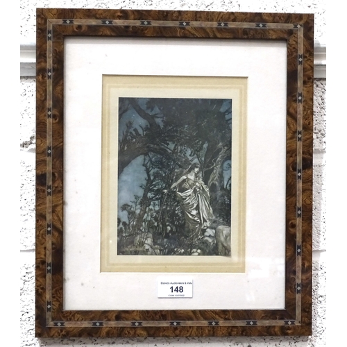 148 - After Arthur Rackham, two framed prints from A Midsummer Night's Dream: 'Hermion, Never So Weary, Ne... 