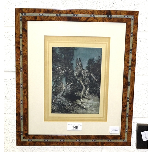 148 - After Arthur Rackham, two framed prints from A Midsummer Night's Dream: 'Hermion, Never So Weary, Ne... 