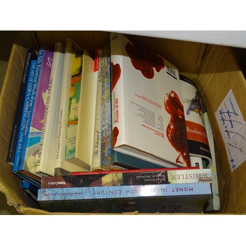 174 - A quantity of books on art, the contents of two boxes.