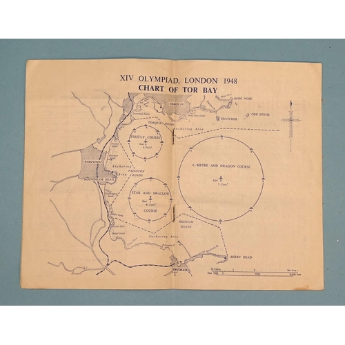 220 - A London 1948 Olympics yachting programme, Torquay Thurs. August 12th, Talbot-Booth Yachts, Yachting... 