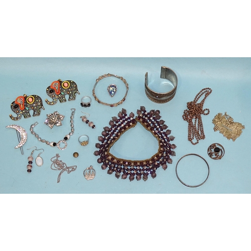 237 - A quantity of costume jewellery and fashion wrist watches.