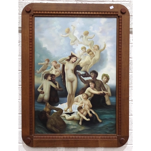 34 - After William Adolphe Bouguereau, 'The Birth of Venus', a giclée print in craftsman-made 'Art... 