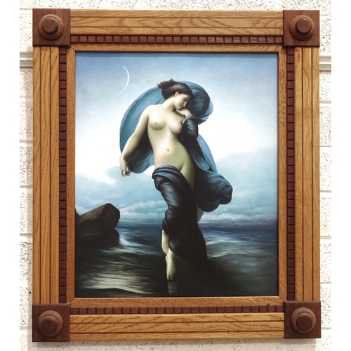 34 - After William Adolphe Bouguereau, 'The Birth of Venus', a giclée print in craftsman-made 'Art... 
