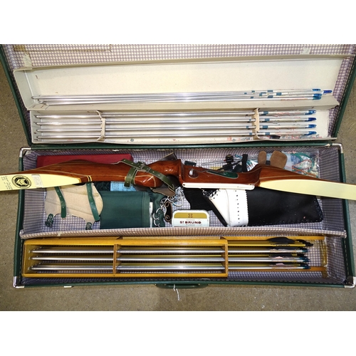 79 - A Sporting Archery Marksman Products 'Forest Princess' re-curved bow and accessories.... 