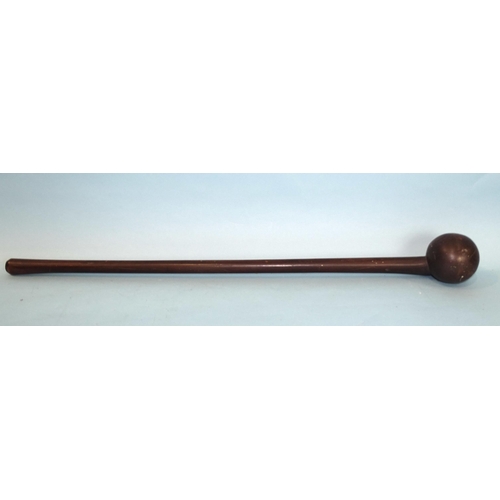 166 - A tribal hardwood club or knobkerrie, 69cm long.