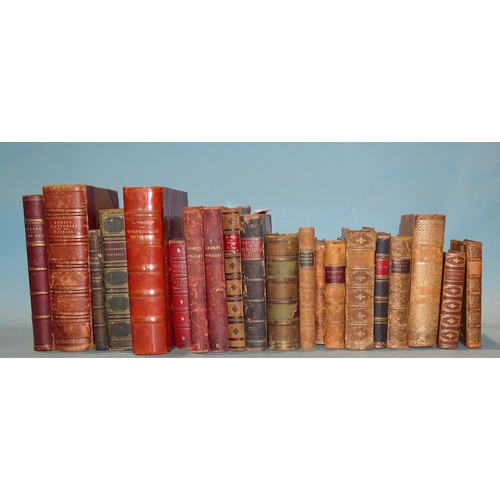 120 - Bindings: Waverley Novels, 25 (of 26) vols, mor gt, 8vo, 1901 and a quantity of 19th century leather... 