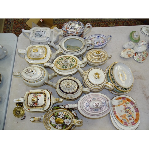 101 - A collection of 19th century English teapots and stands, various designs, damages.... 