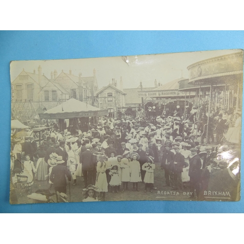 113 - Approximately 100 loose postcards, including RPs of Buckfast Abbey, Pageant of Runnymede, glamour, e... 