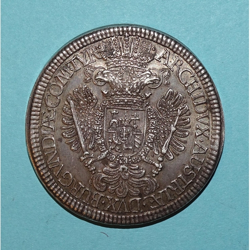 125 - A Charles VI Austrian two-thaler coin, weight 57.7g.