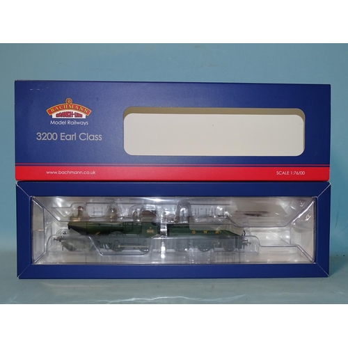 201 - Bachmann OO gauge, 31-087 GWR 3200 Earl Class 4-4-0 locomotive RN9003, 21DCC, (boxed).... 