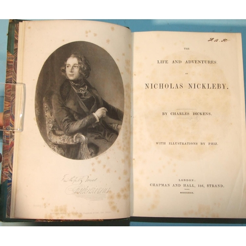 32 - Dickens (Charles), The Life and Adventures of Nicholas Nickleby, first edition, early issue, port fr... 
