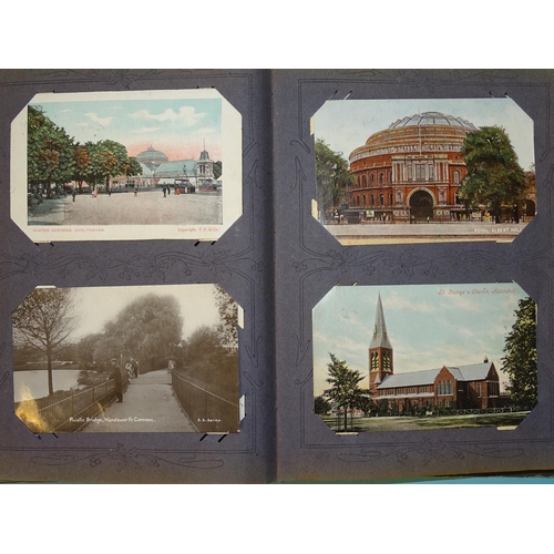 75 - Approximately 120 postcards in an album and loose, mainly topographical, including RPs, local views,... 