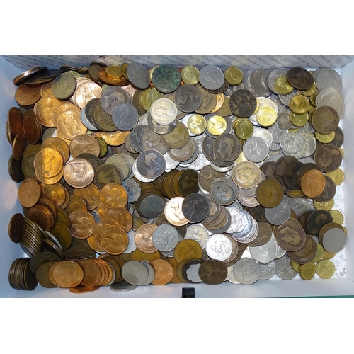 136 - A collection of mainly British and some World coins, including pre-1947 silver, (£3 18Sh).... 