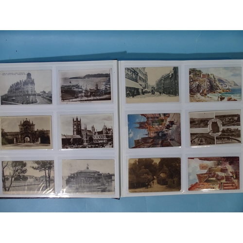 68 - An album of approximately 300 postcards, topographical, including some RPs of Plymouth, Totnes, Lond... 