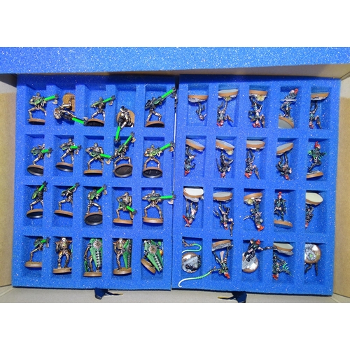 267 - A collection of Games Workshop Warhammer figures and accessories, (a/f), contained in a KR metal-mou... 