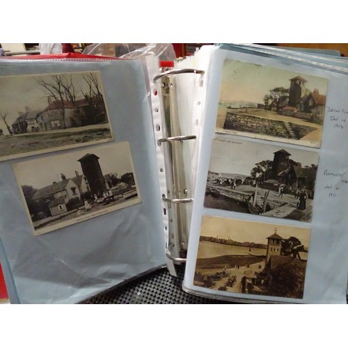 79 - A large album of approximately 390 postcards, photographs and newspaper cuttings relating to Cornwal... 