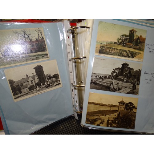 79 - A large album of approximately 390 postcards, photographs and newspaper cuttings relating to Cornwal... 