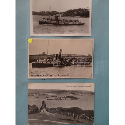 79 - A large album of approximately 390 postcards, photographs and newspaper cuttings relating to Cornwal... 