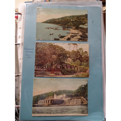 79 - A large album of approximately 390 postcards, photographs and newspaper cuttings relating to Cornwal... 