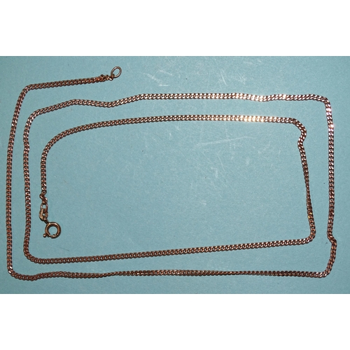 412 - A 9ct gold curb-link neck chain, 75cm, 9g.