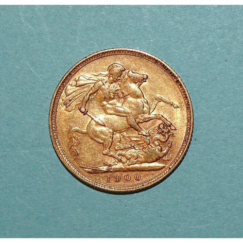 614 - A Queen Victoria 1900 sovereign, (Melbourne Mint).