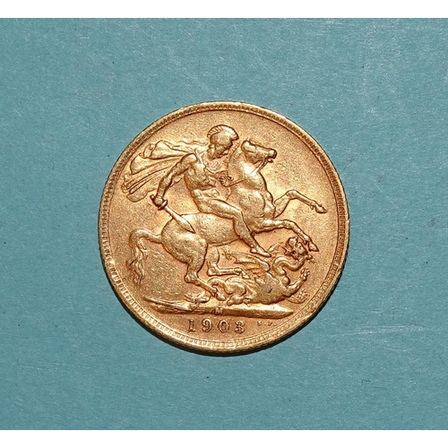 615 - An Edward VII 1903 sovereign, (Melbourne Mint).