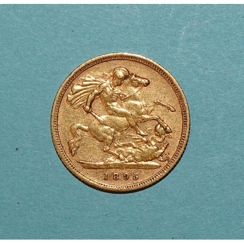 619 - A Queen Victoria 1895 half-sovereign.