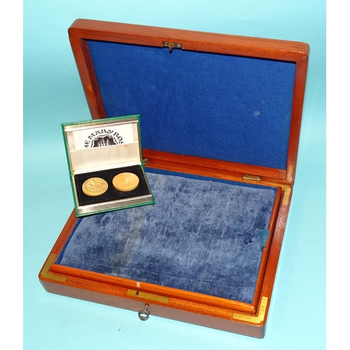 644 - A Mary Rose replica Tudor time piece, (boxed) and a collection of lapel pins, including a Rolls Royc... 