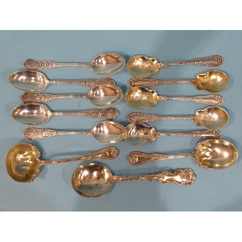 772 - Five American sterling silver teaspoons and other sterling silver spoons, ___10oz.