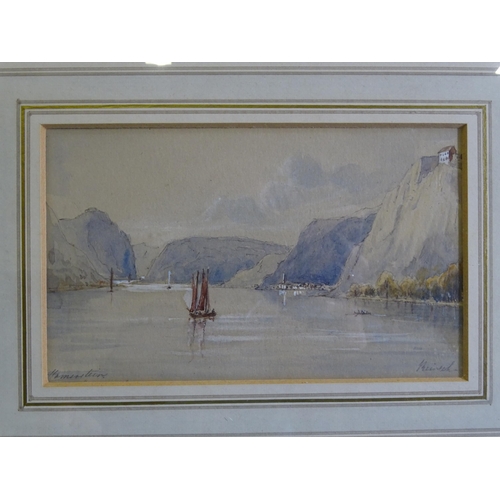 125 - Clarkson Stanfield (1793-1867) HAMMERSTEIN & BIEBRICH ON THE RHINE Pencil and watercolour, inscr... 