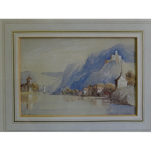 125 - Clarkson Stanfield (1793-1867) HAMMERSTEIN & BIEBRICH ON THE RHINE Pencil and watercolour, inscr... 