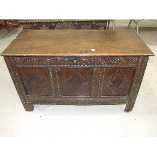 21 - An antique oak side table, the rectangular top above a drawer, on turned legs, 80cm wide, 70cm high ... 