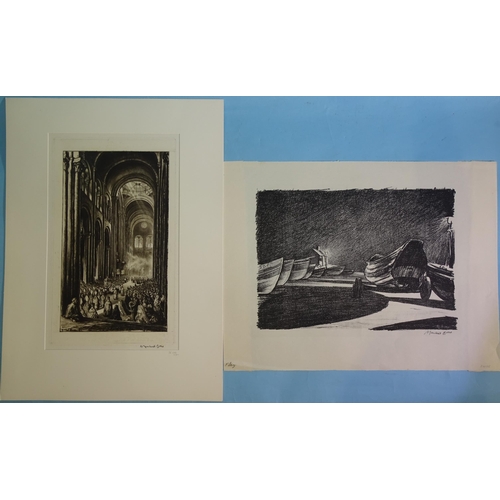 74 - “Filey”, signed artist’s proof, also inscribed with the title, black and white lithographic print, 3... 