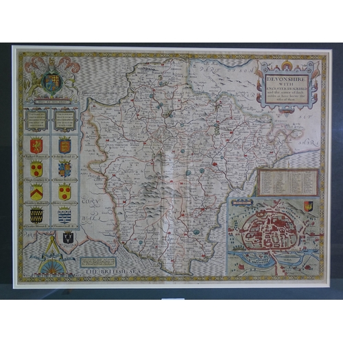 90 - After John Speed, a hand-coloured map of 