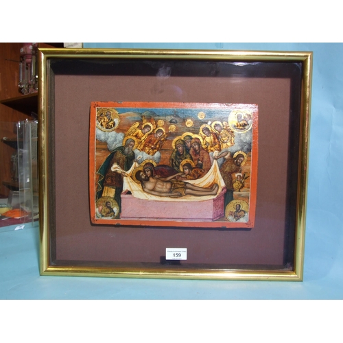 159 - 17th/18th century Continental School THE ENTOMBMENT, CHRIST BEING WRAPPED IN CLOTH BY SAINTS AND ATT... 