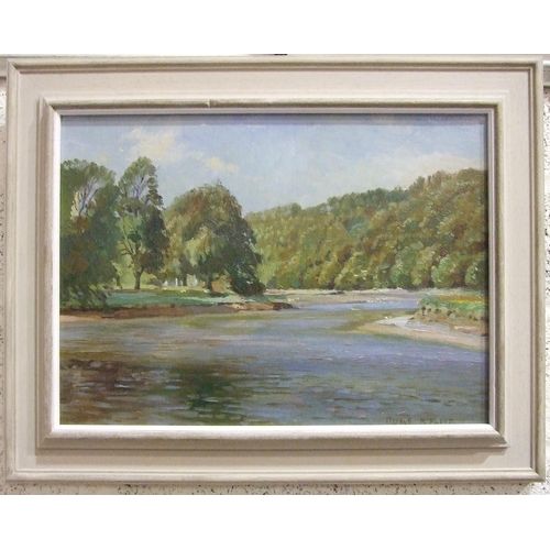 170 - Donald Henry Floyd (1892-1965) THE RIVER TAVY AT LOPWELL Signed oil on board, 25.5 x 35.5cm, inscrib... 