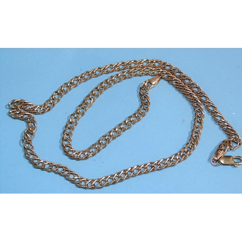 345 - A 9ct gold neck chain, 51cm, 6.6g.