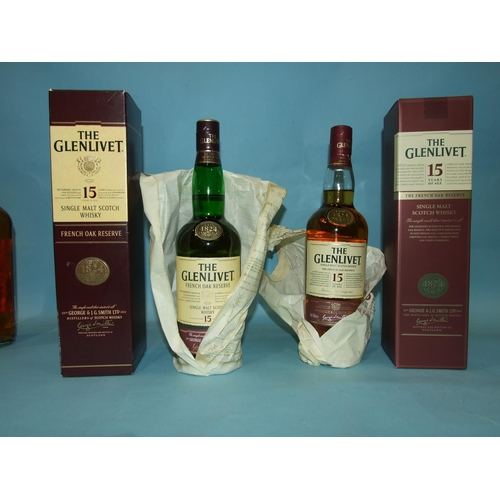 36 - The Glenlivet Single Malt Scotch whisky 15-year-old, 40%, 70cl, (boxed), (2).