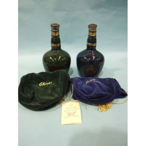 73 - Chivas Regal Royal Salute 21-year-old blended Scotch whisky, 40%, 75cl, in blue ceramic decanter and... 