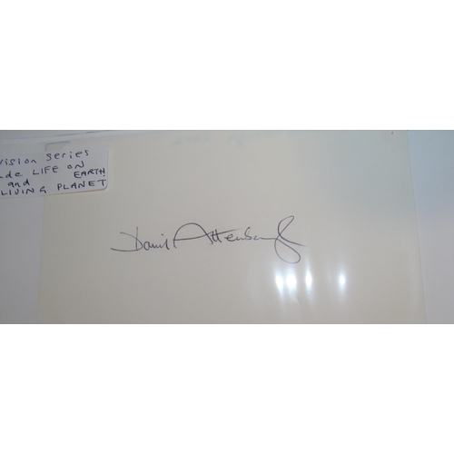 105 - Approximately 150 autographs: authors, stage & screen, sporting, etc, including David Attenborou... 