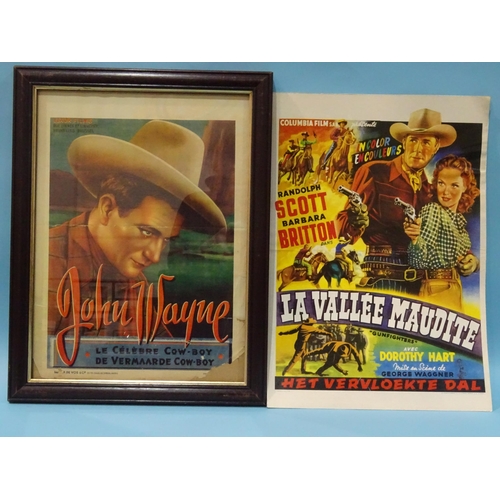 116 - John Wayne, a 1940's Belgian film poster 