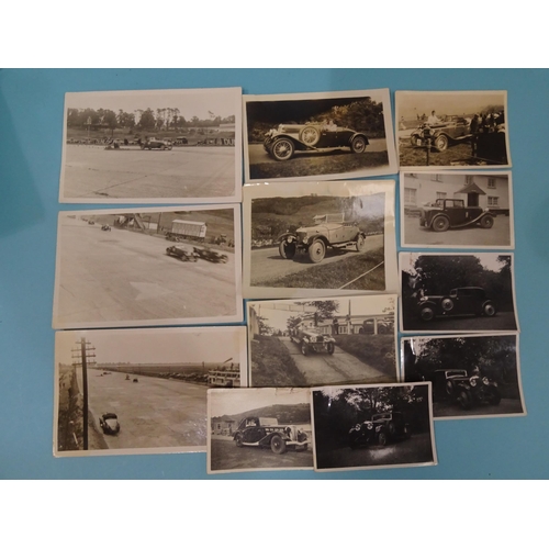 34 - Twenty-two photographs of 1929-39 motorsport, including twelve of racing at Brooklands, three letter... 