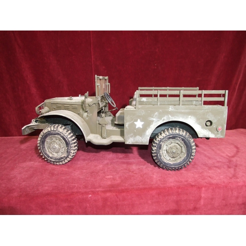 407 - A 21st Century Toys 1/6 scale model of a U.S. Army open troop carrier.