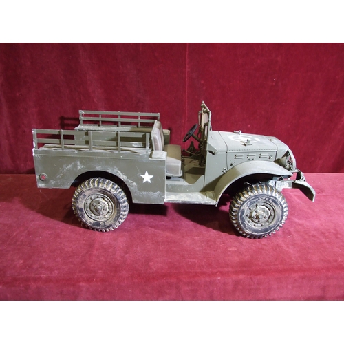 407 - A 21st Century Toys 1/6 scale model of a U.S. Army open troop carrier.