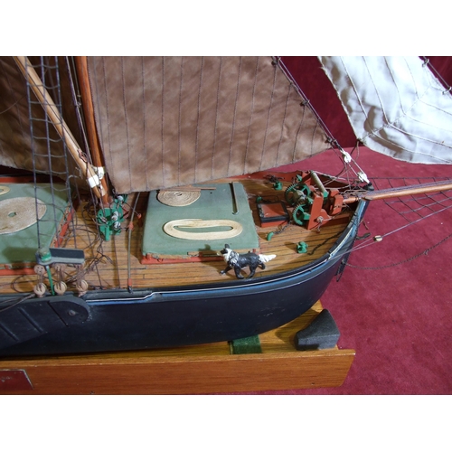 413 - A model of a Thames sprit sail barge c1950 'The Gladys Ivy, Rochester', 90cm long, 74cm high.... 