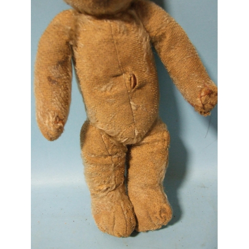 422 - A small early-20th century Chad Valley teddy bear with blank ear button, blonde mohair, replaced gla... 