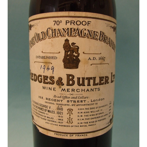 587 - Hedges & Butler, Fine Old Champagne Brandy, 