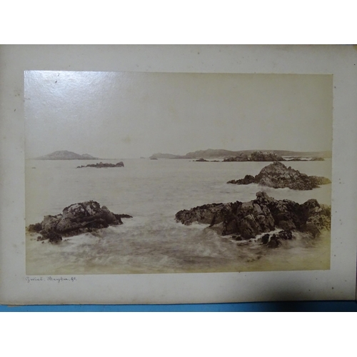 98 - A late-Victorian leather-bound album of twenty-six Friths photographs of the Scilly Isles, all 19 x ... 